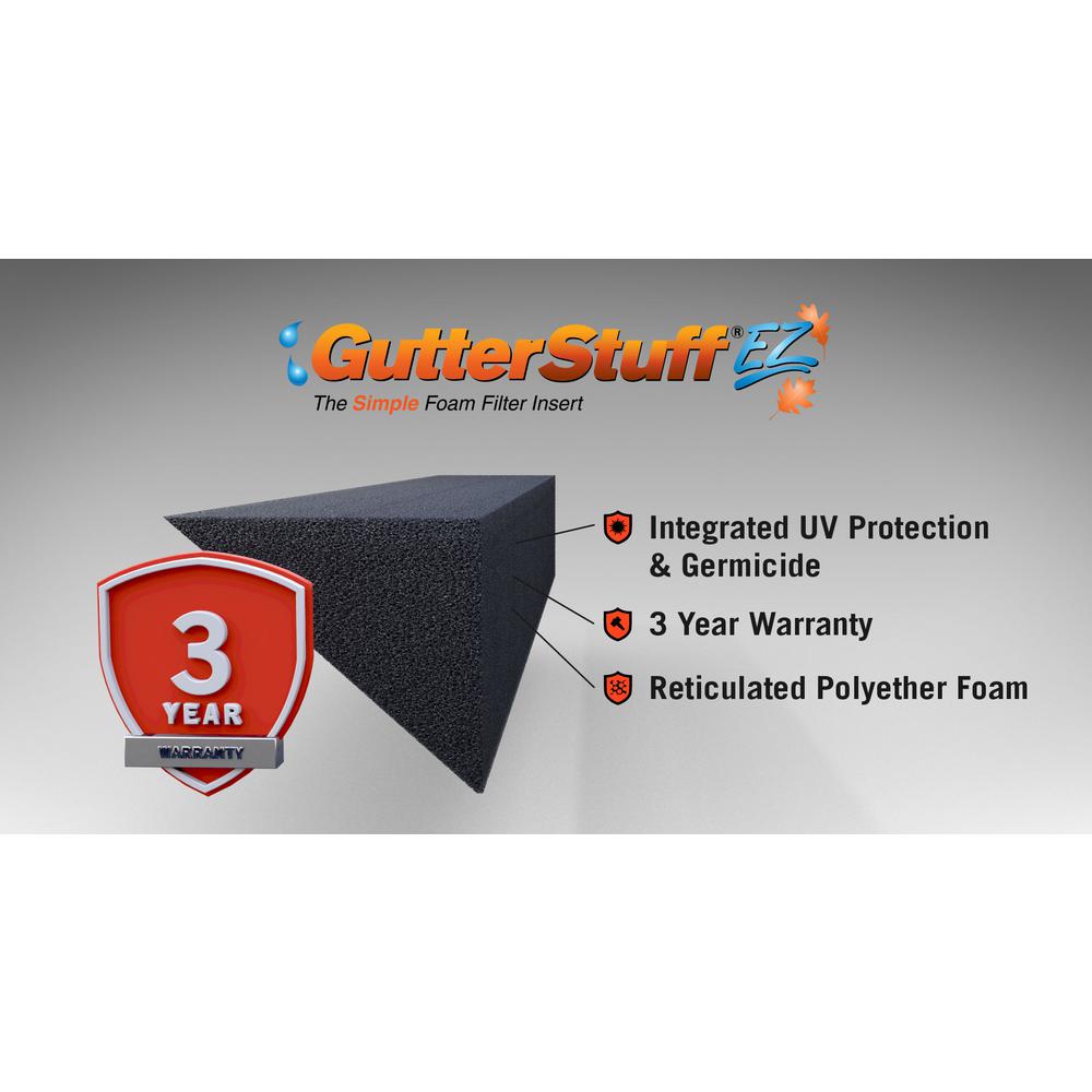 EZ 4 ft. Foam Filter Plastic Gutter Guard for 5 in. K-Style (8-Pack)