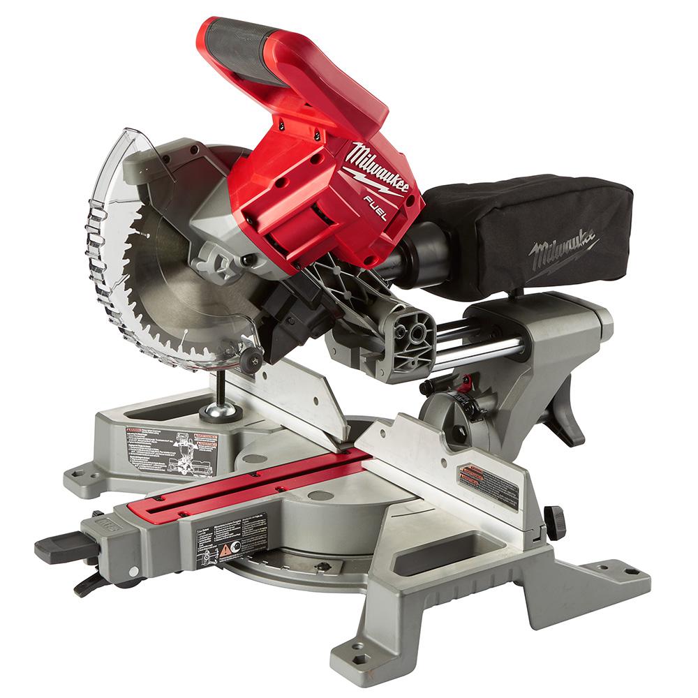 M18 FUEL 18-Volt Lithium-Ion Brushless Cordless 7-1/4 in. Dual Bevel Sliding Compound Miter Saw Kit W/ Stand, Battery