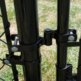Everbilt 2-3/8 in. Chain Link Fence Black Walk-Through Gate Hardware Set