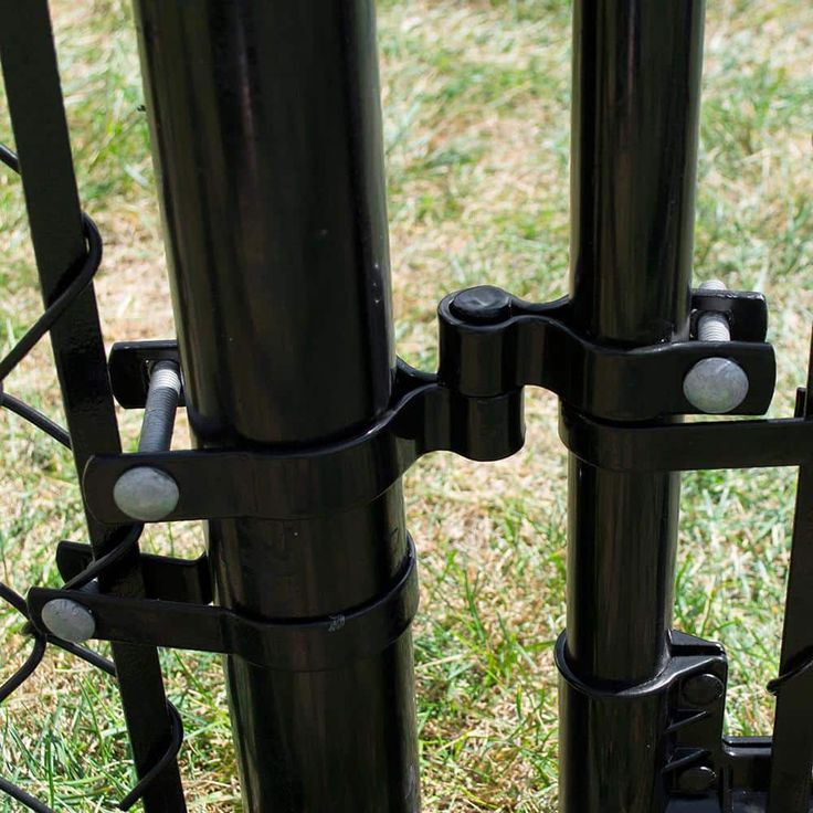 Everbilt 2-3/8 in. Galvanized Steel Chain Link Fence Black Post Hinge