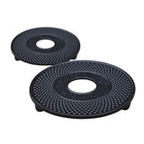 Cast Iron Matte Black Trivet Set of 2