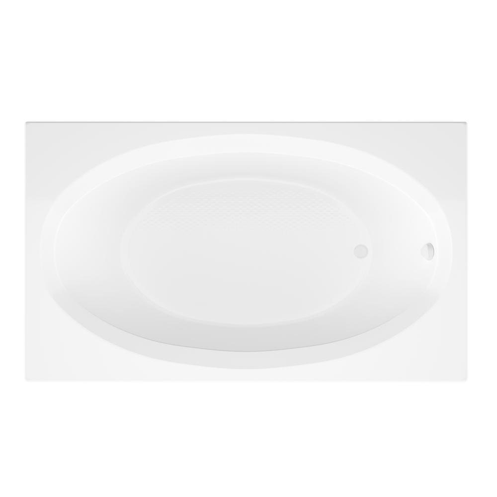 Imperial 7 ft. Acrylic Center Drain Rectangular Drop-in Non-Whirlpool Bathtub in White - Super Arbor