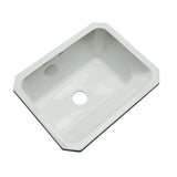 Kensington Undermount Acrylic 25 in. Single Bowl Utility Sink in White - Super Arbor