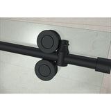Langham 56 in. to 60 in. x 60 in. Frameless Sliding Tub Door in Matte Black - Super Arbor