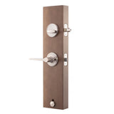 Craftsman Satin Stainless Door Handleset with Contemporary Lever Trim - Super Arbor