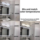 Edison Tri-Color 30 in. x 36 in. Single LED Wall Mounted Backlit LED Bathroom Mirror