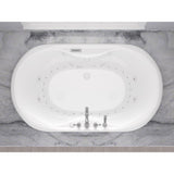 Ruby Diamond Series 5.9 ft. Center Drain Rectangular Drop-in Whirlpool and Air Bath Tub in White - Super Arbor