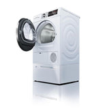 Bosch 800 4-cu ft Stackable Ventless Electric Dryer (White/Chrome) ENERGY STAR