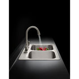 Barossa Single-Handle Pull-Down Sprayer Kitchen Faucet with Soap/Lotion Dispenser in Vibrant Stainless - Super Arbor