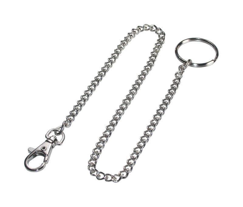 Hillman Metal Silver Belt Hooks/Pocket Chains Key Chain, 18 in