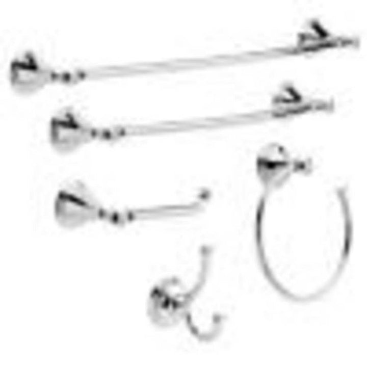 Delta  Cassidy 24-in Double Chrome Wall Mount Double Towel Bar