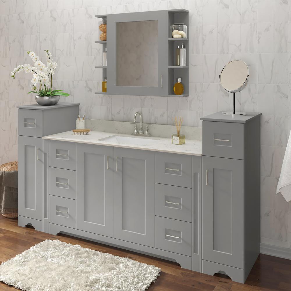 Hawthorne 6 in. W Open Shelf in Twilight Gray - Super Arbor