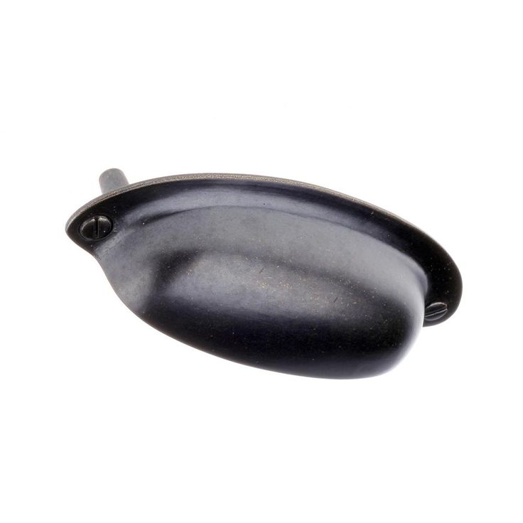 Rustic 3-1/2 in. Center-to-Center Antique Brass Drawer Cup Pull