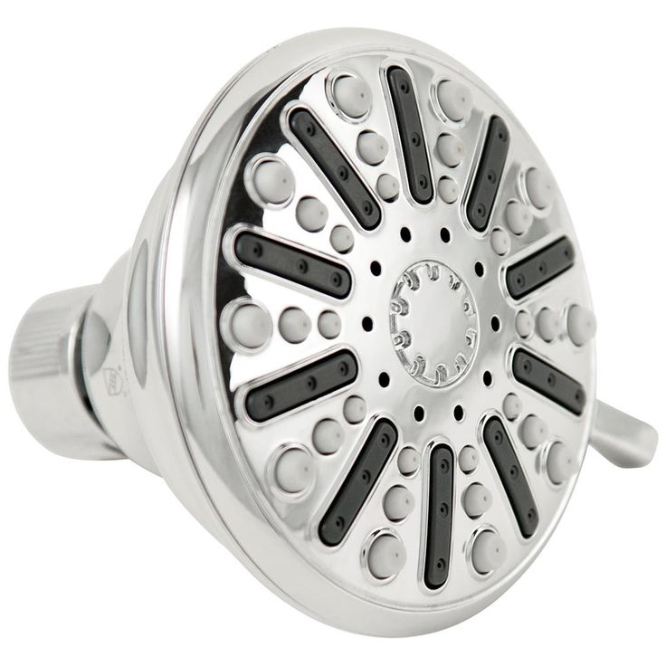 3-Spray 3.5 in. Single Wall Mount Fixed Adjustable Shower Head in Chrome
