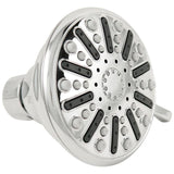 3-Spray 3.5 in. Single Wall Mount Fixed Adjustable Shower Head in Chrome