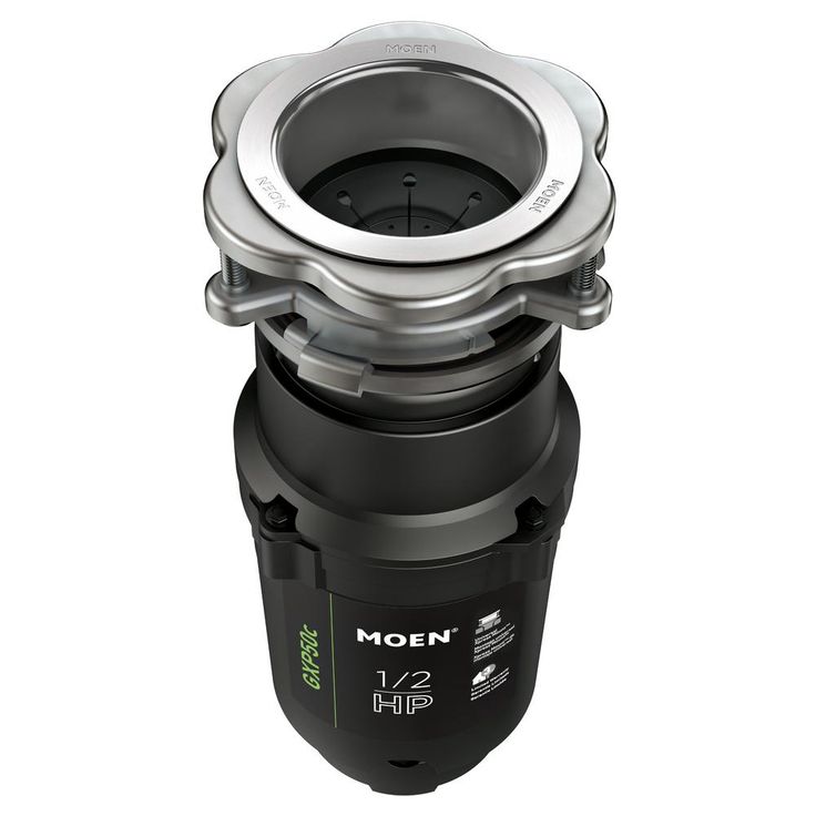 MOEN Prep Series 1/2 HP Continuous Feed Garbage Disposal with Power Cord and Universal Mount