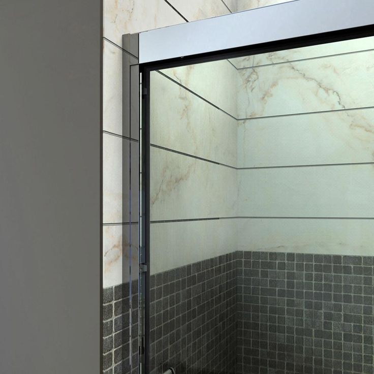 DreamLine Duet 44-48 in. W x 72 in. H Semi-Frameless Bypass Sliding Shower Door, Brushed Nickel