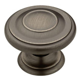 Harmon 1-3/8 in. (35mm) Matte Black Round Cabinet Knob