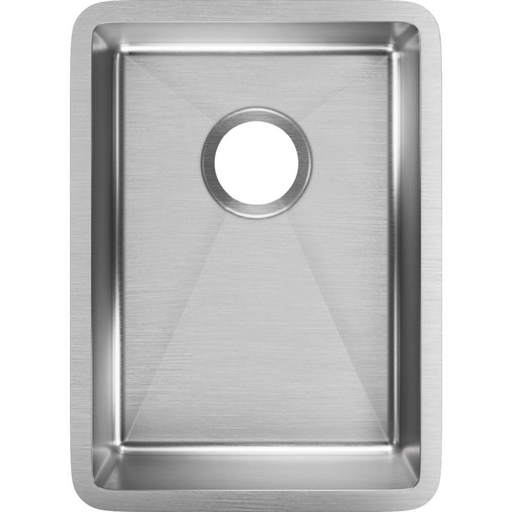 Crosstown Undermount Stainless Steel 32 in. Single Bowl Kitchen Sink with Center Drain