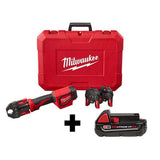 M18 18-Volt Lithium-Ion Cordless Short Throw Press Tool with (3) PEX Crimp Jaws and 2.0 AH Battery - Super Arbor