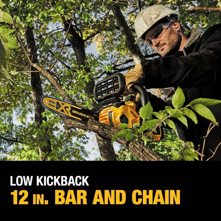 12 in. 20V MAX Lithium-Ion Cordless Brushless Chainsaw (Tool Only)