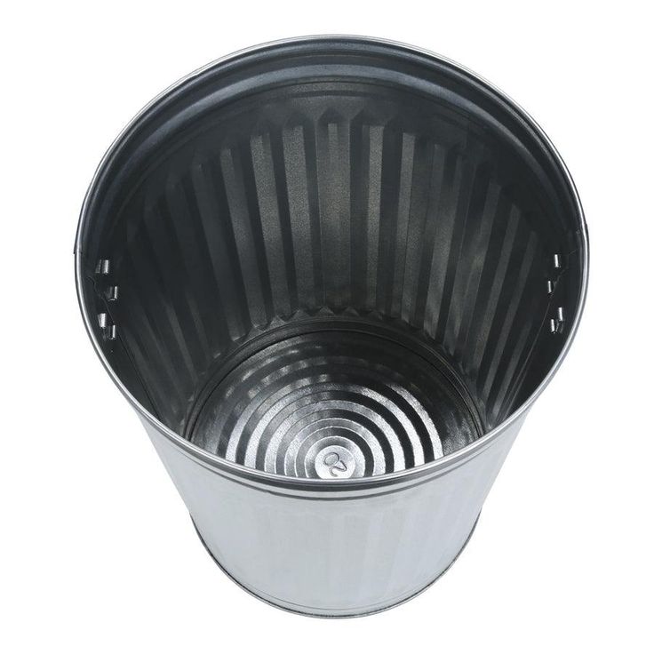 Behrens 20-Gallon Silver/Galvanized Metal Trash Can with Lid