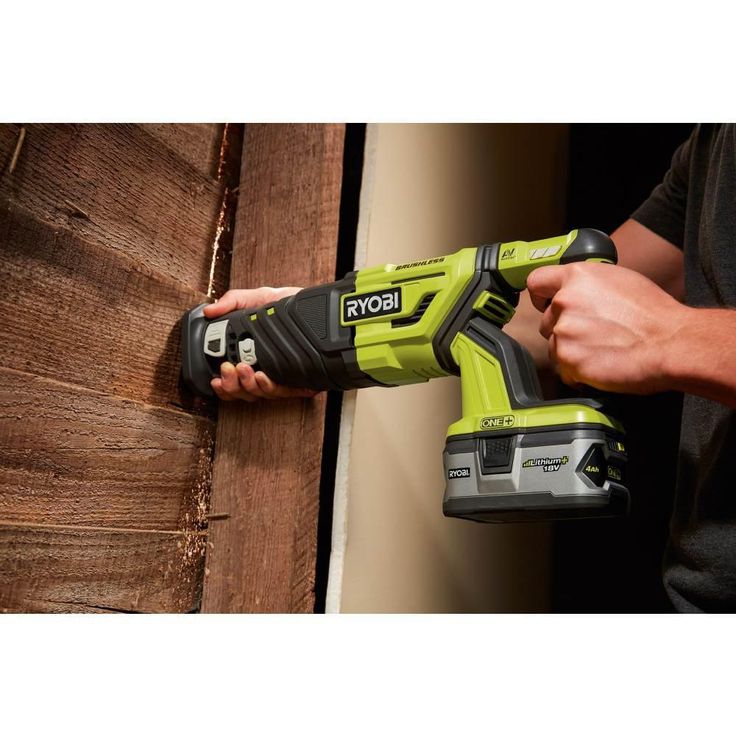 18-Volt ONE+ Cordless Brushless Reciprocating Saw with Wood Cutting Blade with 2.0 Ah Battery and Charger Kit