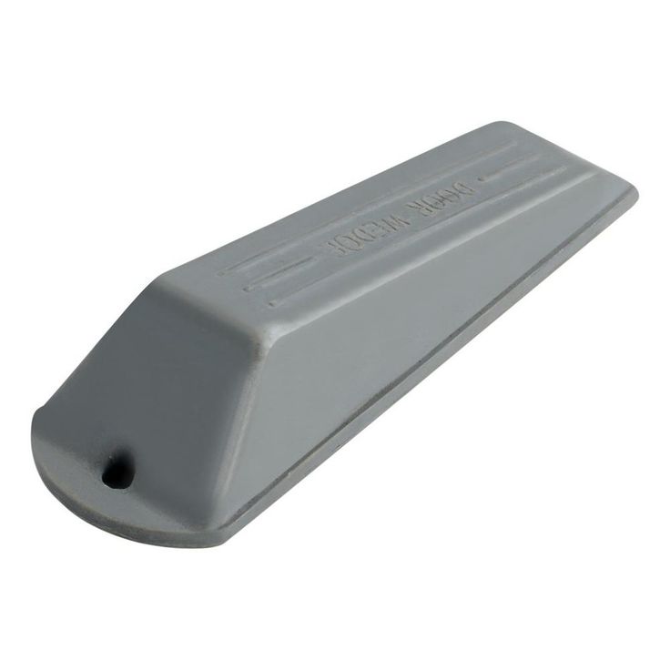 Grey Rubber 5-1/3 in. Door Stop Wedge