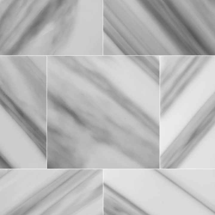 Cristallo White Honed Marble Tile