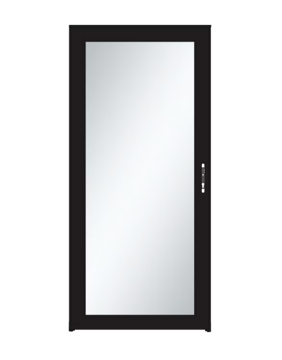 LARSON Signature Selection 36-in x 81-in Obsidian (Black) Full-view Interchangeable Screen Aluminum Storm Door