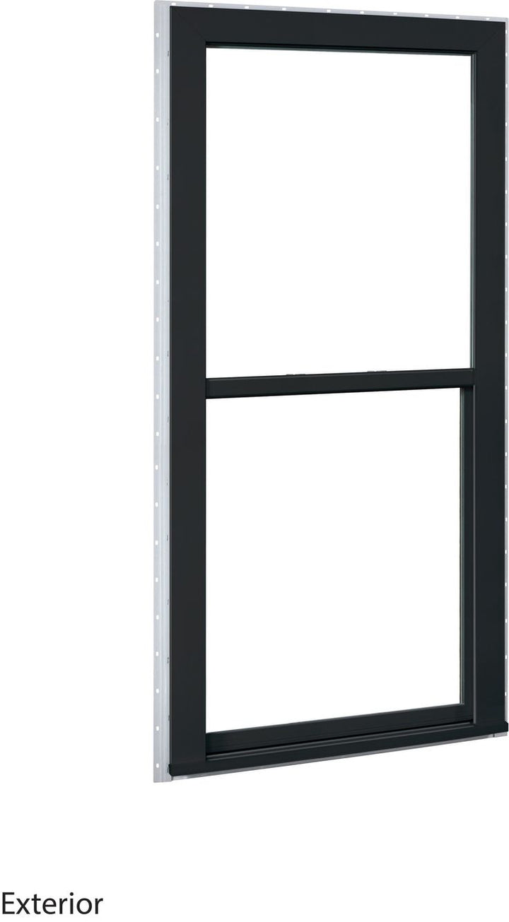 RELIABILT 150 Series New Construction 35-1/2-in x 71-1/2-in x 3-1/4-in Jamb Black Vinyl Dual-pane Single Hung Window Half Screen Included