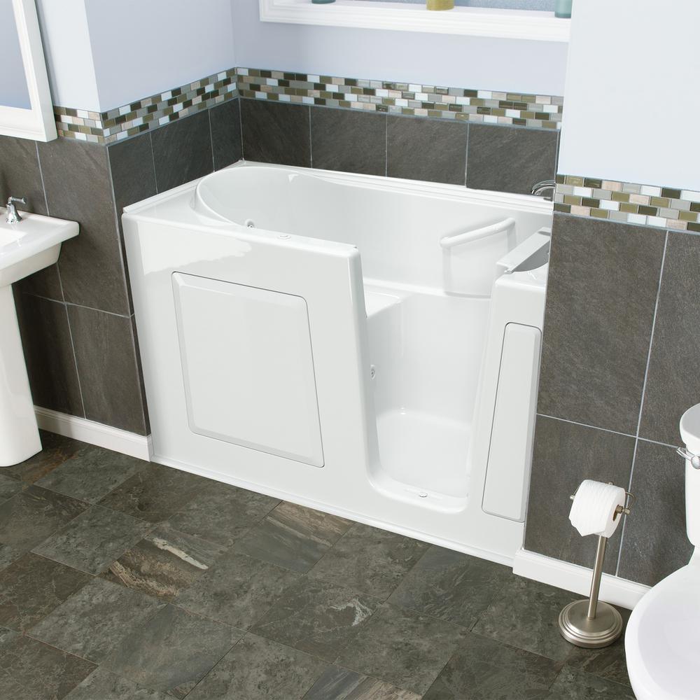 Value Series 60 in. Right Hand Walk-In Whirlpool Bathtub in White - Super Arbor