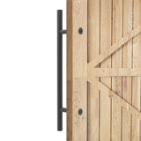 22 in. Steel Black Powered Ladder Sliding Barn Door Handle - Super Arbor