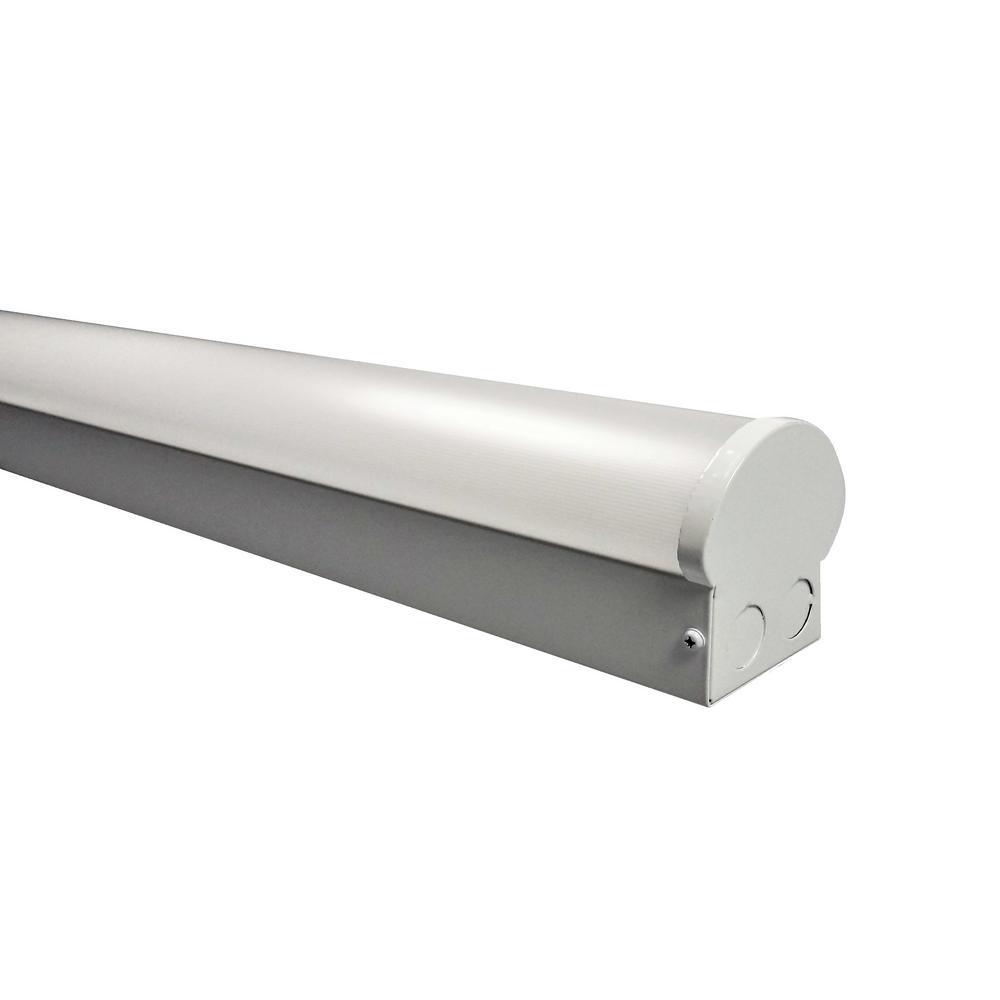 8 ft. 600-Watt Equivalent White Integrated LED Linear Strip Light in 3500K - Super Arbor