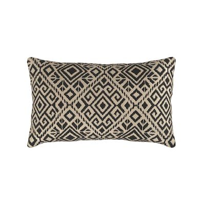 undefined Geometric Black Rectangular Lumbar Pillow