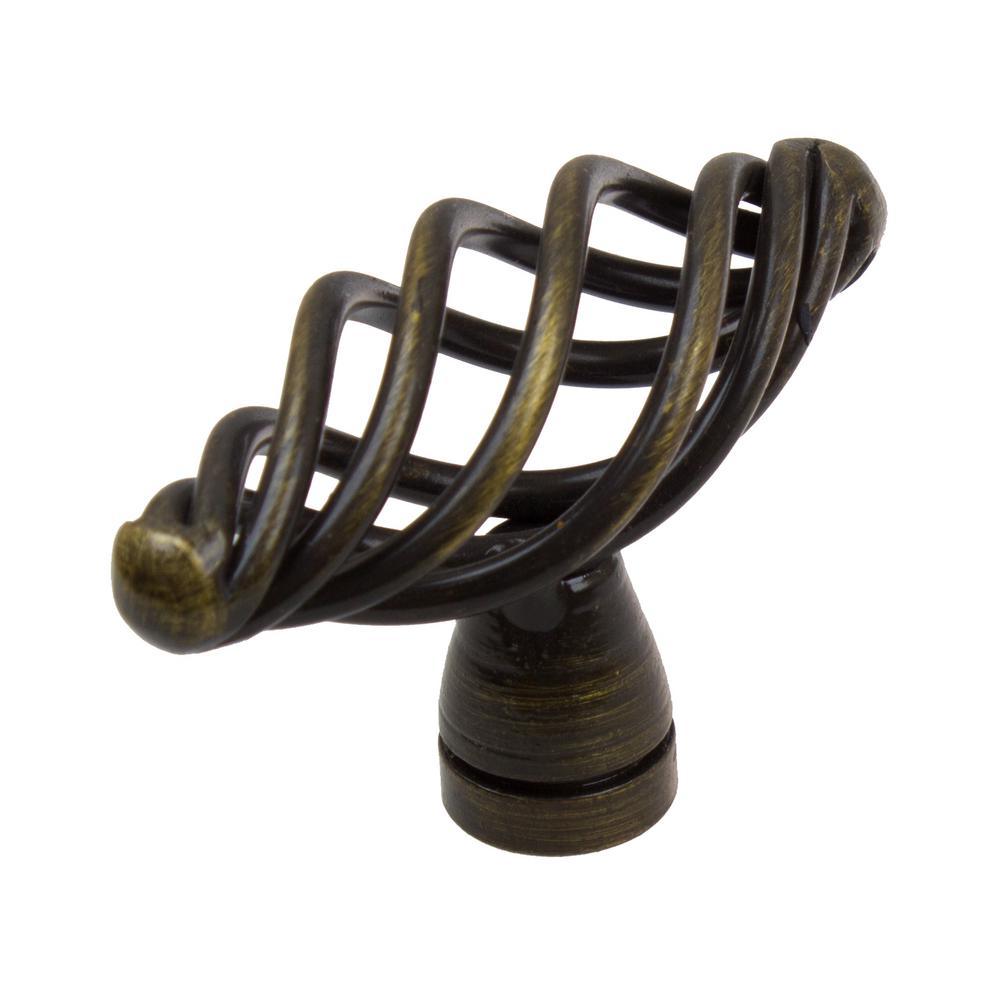 2 in. Long Rustic Bronze Oval Birdcage Cabinet Knobs (10-Pack) - Super Arbor