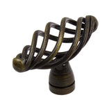 2 in. Long Rustic Bronze Oval Birdcage Cabinet Knobs (10-Pack) - Super Arbor