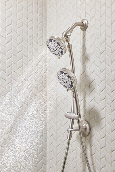 Moen Renewal Spot Resist Brushed Nickel 5-Spray Dual Shower Head, 1.75 GPM (6.6 LPM)