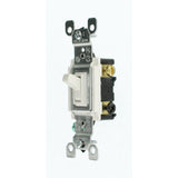 15 Amp 3-Way Toggle Switch, White (6-Pack) - Super Arbor