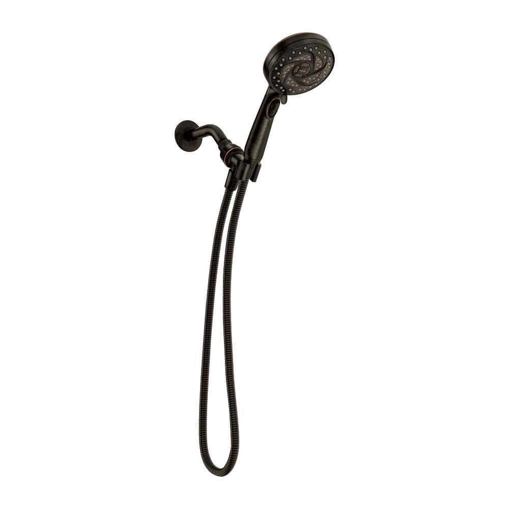 Propel 5-Spray 4.5 in. Single Wall Mount Low Flow Handheld Adjustable Shower Head in Mediterranean Bronze - Super Arbor