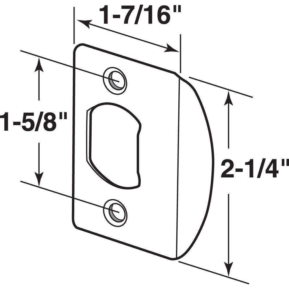 Door Latch Strike Plate, Steel Construction, Classic Bronze Finish - Super Arbor