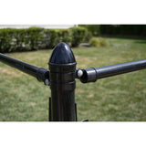 Everbilt 1-3/8 in. Chain Link Fence Black Aluminum Rail End