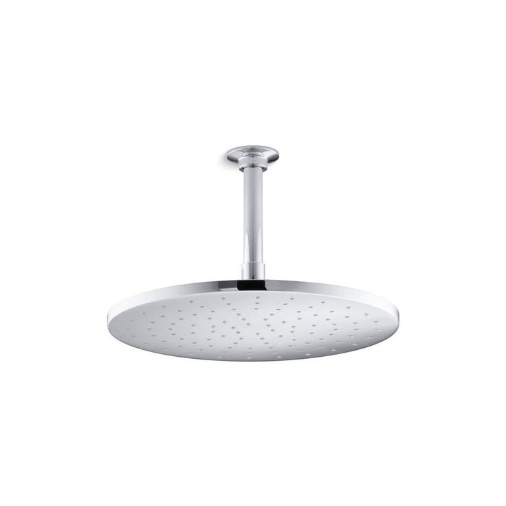 1-Spray 12 in. Single Ceiling Mount Fixed Rain Shower Head in Polished Chrome
