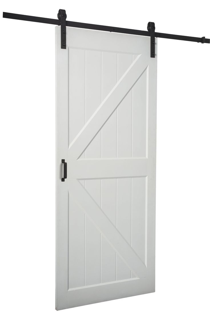 RELIABILT 36-in x 84-in White Primed Mdf Single Barn Door (Hardware Included)