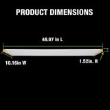 Commercial Electric 48 in. x 10 in. 4200 Lumens Light Oak Wood Painted End Caps Integrated LED Panel Light Selectable CCT Kitchen Lighting