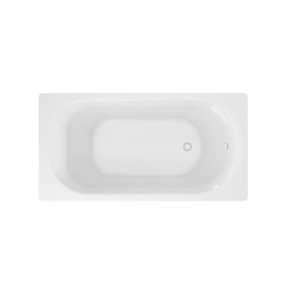 Stratford 5.5 ft. x 32 in. Reversible Drain Americast Soaking Bathtub in White - Super Arbor