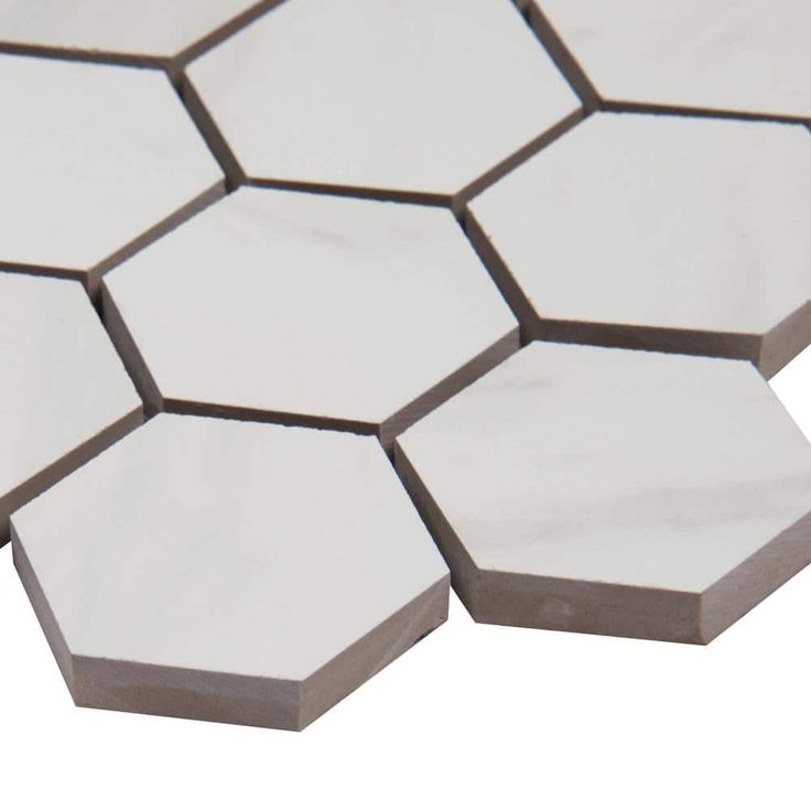 MSI Kolasus White Hexagon 12 in. x 12 in. x 10mm Matte Porcelain Mesh-Mounted Mosaic Tile (8 sq. ft. / case)