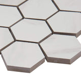 MSI Kolasus White Hexagon 12 in. x 12 in. x 10mm Matte Porcelain Mesh-Mounted Mosaic Tile (8 sq. ft. / case)
