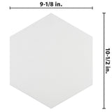 Merola Tile Apini Hex Matte White 9-1/8 in. x 10-1/2 in. Porcelain Floor and Wall Tile (7.14 sq. ft./Case)