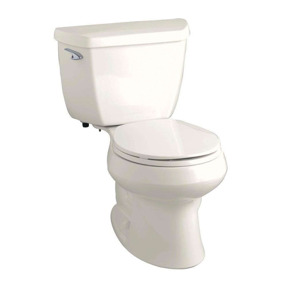 Wellworth Classic 2-Piece 1.28 GPF Single Flush Round Front Toilet with Class Five Flushing Technology in Biscuit - Super Arbor